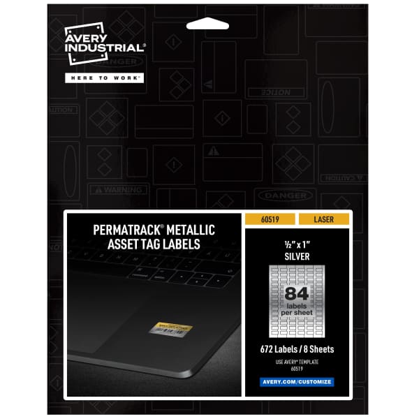 Avery&reg; PermaTrack&reg; Metallic Asset Tag Labels